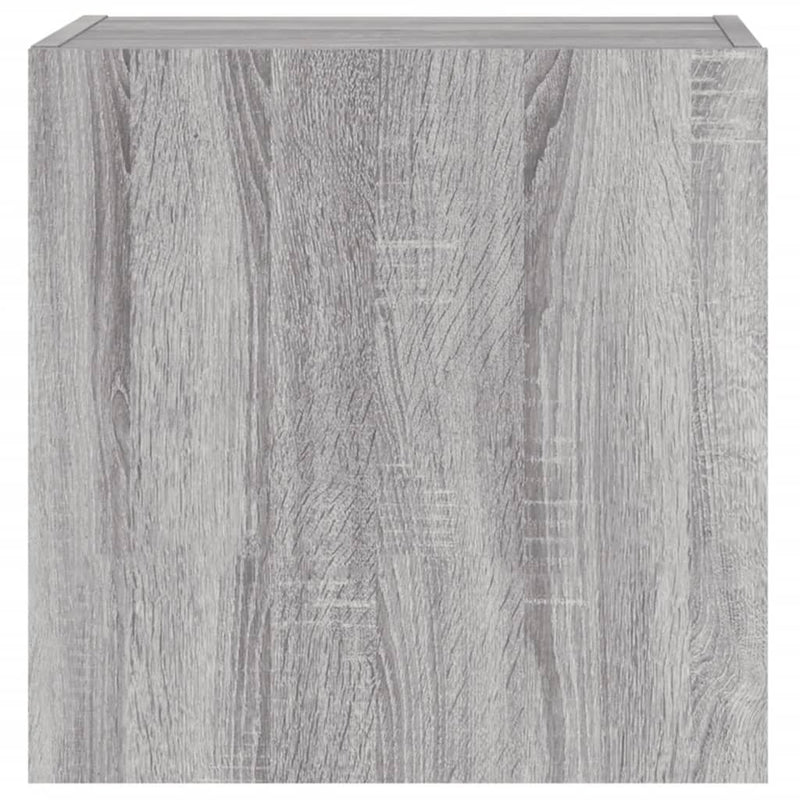 Comode TV de perete, 2 buc., gri sonoma, 40,5x30x40 cm, lemn