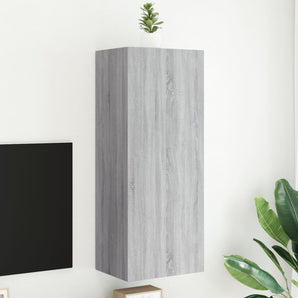 Comodă TV de perete, gri sonoma 40,5x30x102 cm lemn prelucrat
