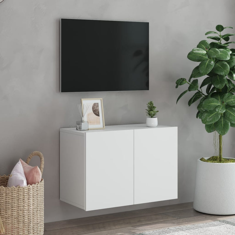 Comodă TV de perete, alb, 60x30x41 cm
