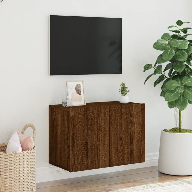 Comodă TV de perete, stejar maro, 60x30x41 cm