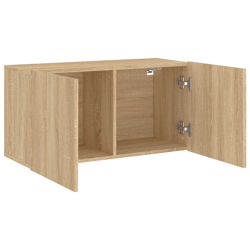 Comodă TV de perete, stejar sonoma, 80x30x41 cm