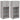 Comode TV cu lumini LED, 2 buc., gri sonoma, 40,5x30x90 cm