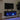 Comodă TV cu lumini LED, negru, 80x30x30 cm