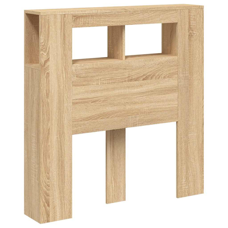 Tăblie de pat cu LED, stejar sonoma, 100x18,5x103,5 cm, lemn
