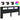 Tăblie de pat cu LED, negru, 220x18,5x103,5 cm, lemn