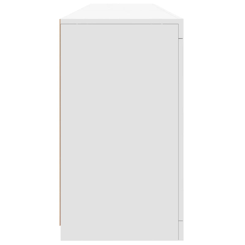 Dulap cu lumini LED, alb, 162x37x67 cm