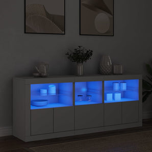 Dulap cu lumini LED, alb, 162x37x67 cm