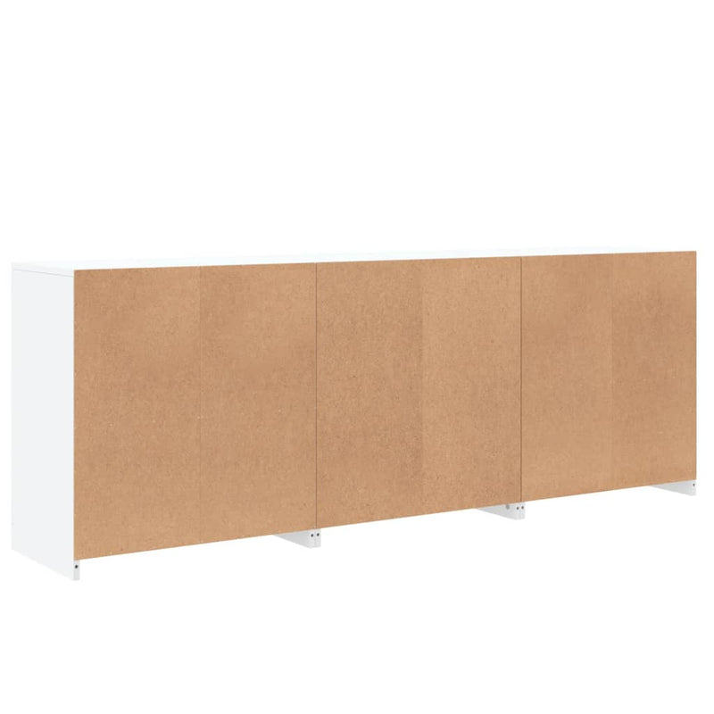 Dulap cu lumini LED, alb, 181,5x37x67 cm