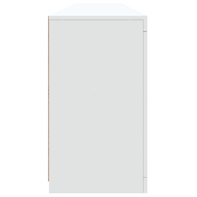 Dulap cu lumini LED, alb, 202x37x67 cm