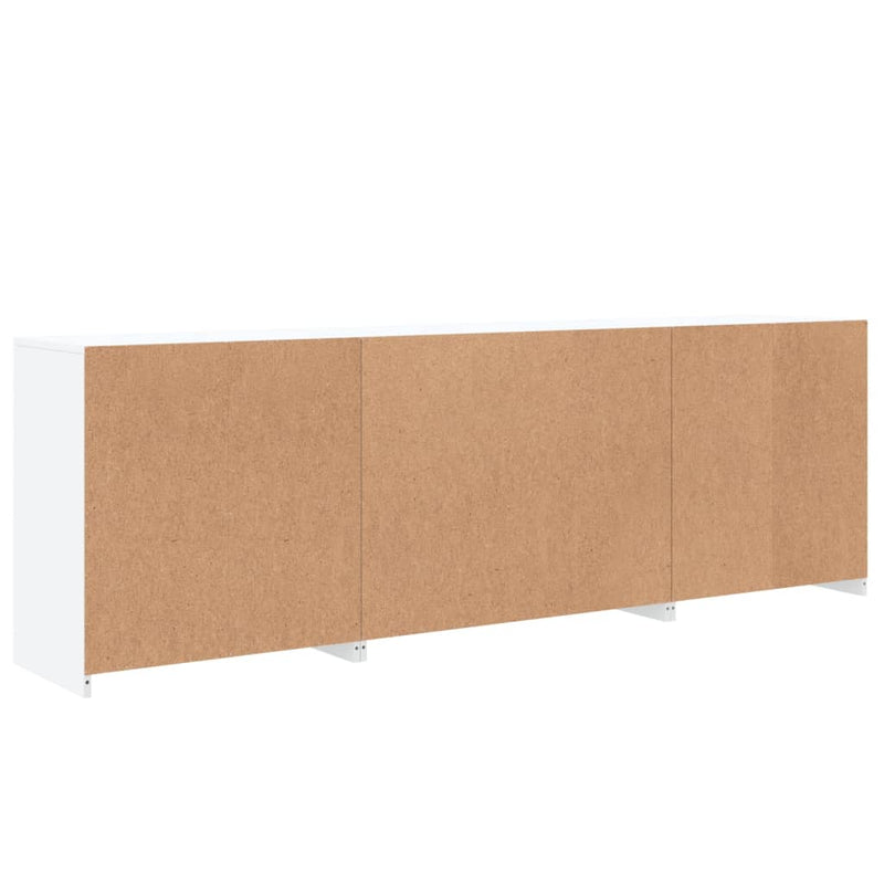 Dulap cu lumini LED, alb, 202x37x67 cm