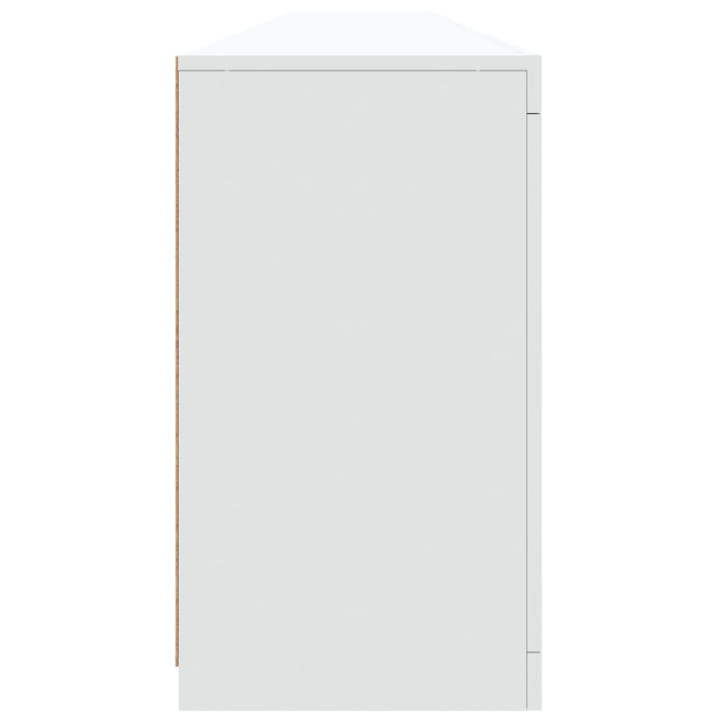 Dulap cu lumini LED, alb, 283x37x67 cm