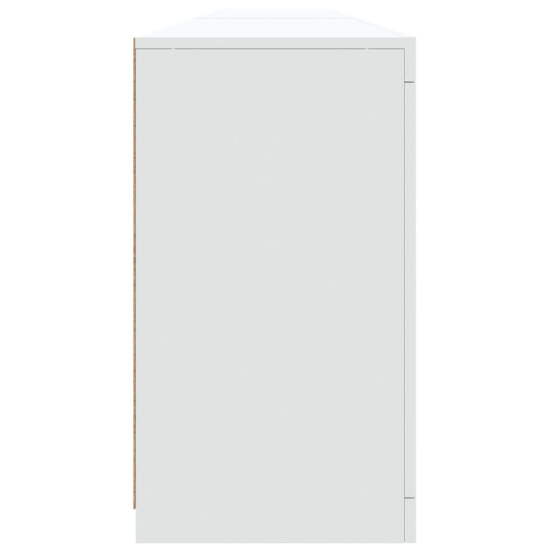 Dulap cu lumini LED, alb, 283x37x67 cm