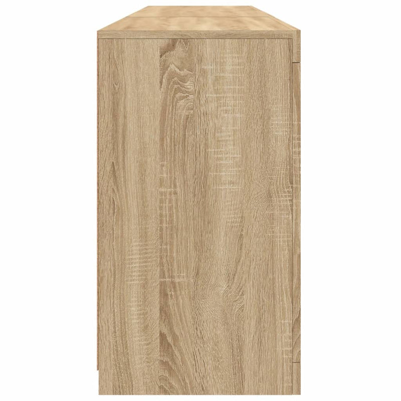 Servantă cu lumini LED, stejar sonoma, 162x37x67 cm