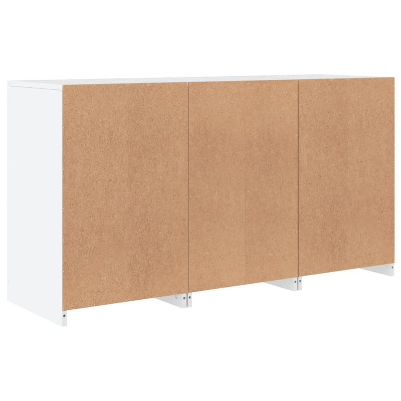 Servantă cu lumini LED, alb, 123x37x67 cm