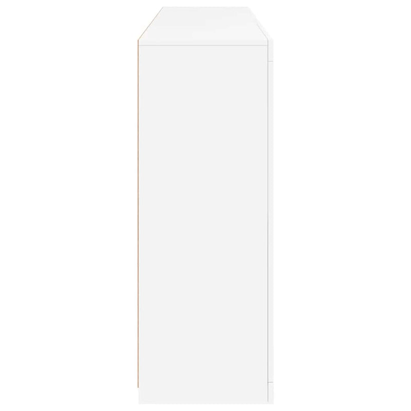 Servantă cu lumini LED, alb, 162x37x100 cm
