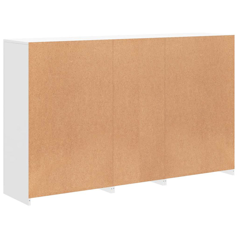 Servantă cu lumini LED, alb, 162x37x100 cm