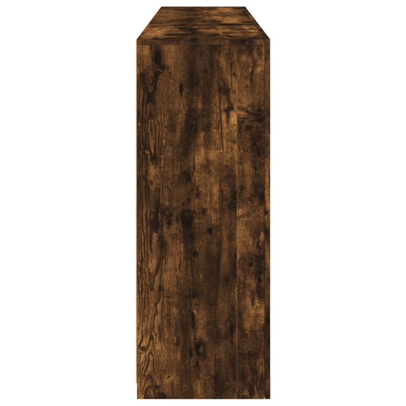 Servantă cu lumini LED, stejar fumuriu, 162x37x100 cm