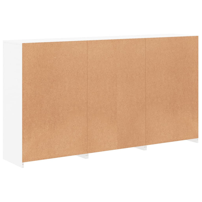 Servantă cu lumini LED, alb, 181,5x37x100 cm