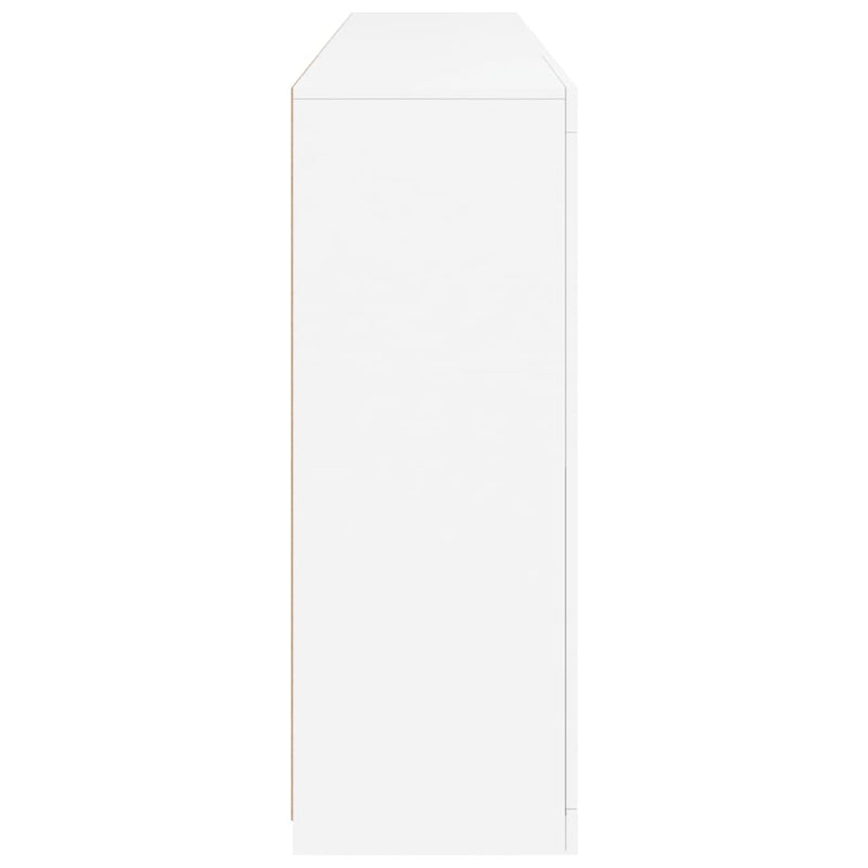 Servantă cu lumini LED, alb, 202x37x100 cm