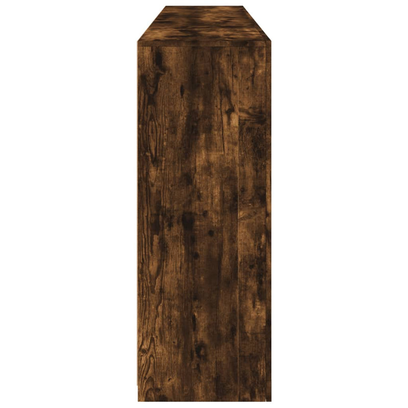 Servantă cu lumini LED, stejar fumuriu, 202x37x100 cm