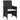 Set bistro cu perne, 3 piese, negru, poliratan