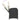 Set bistro cu perne, 3 piese, negru, poliratan
