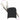 Set bistro cu perne, 3 piese, negru, poliratan