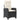 Set bistro cu perne, 3 piese, negru, poliratan