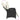 Set bistro cu perne, 3 piese, negru, poliratan