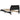 Cadru de pat Dover alb-negru 90x190 cm piele ecologică