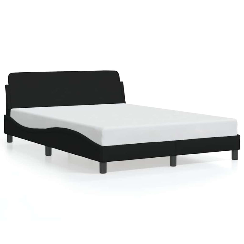 Cadru de pat Dover negru 135x190 cm, material textil