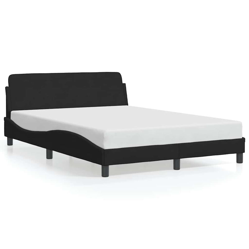Cadru de pat Dover negru 135x190 cm catifea