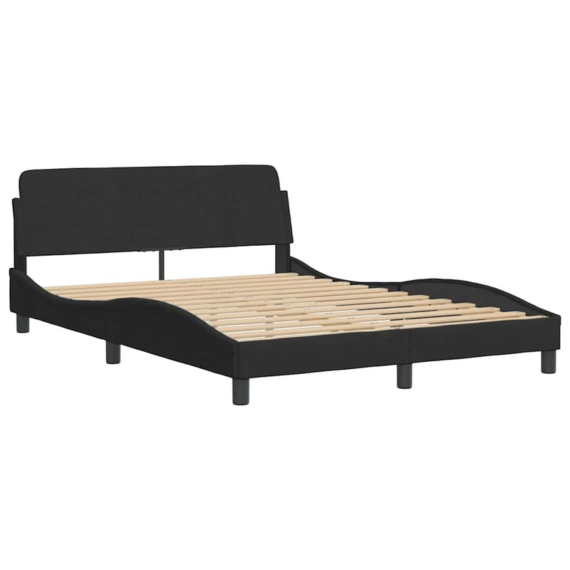 Cadru de pat Dover negru 135x190 cm catifea