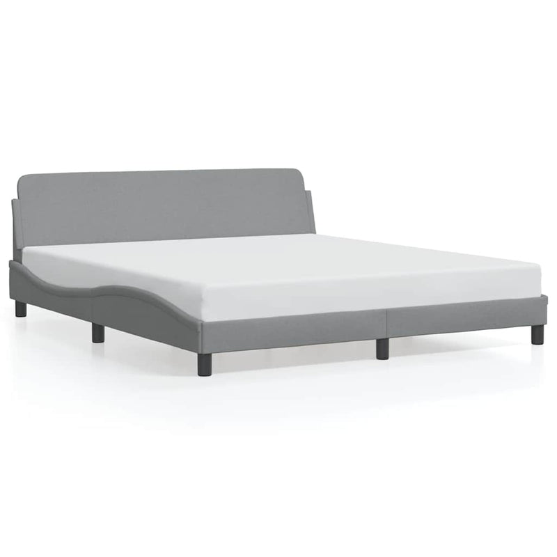 Cadru de pat Dover gri deschis 180x200 cm, material textil