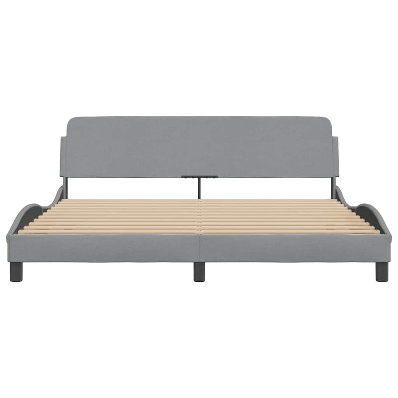 Cadru de pat Dover gri deschis 180x200 cm, material textil