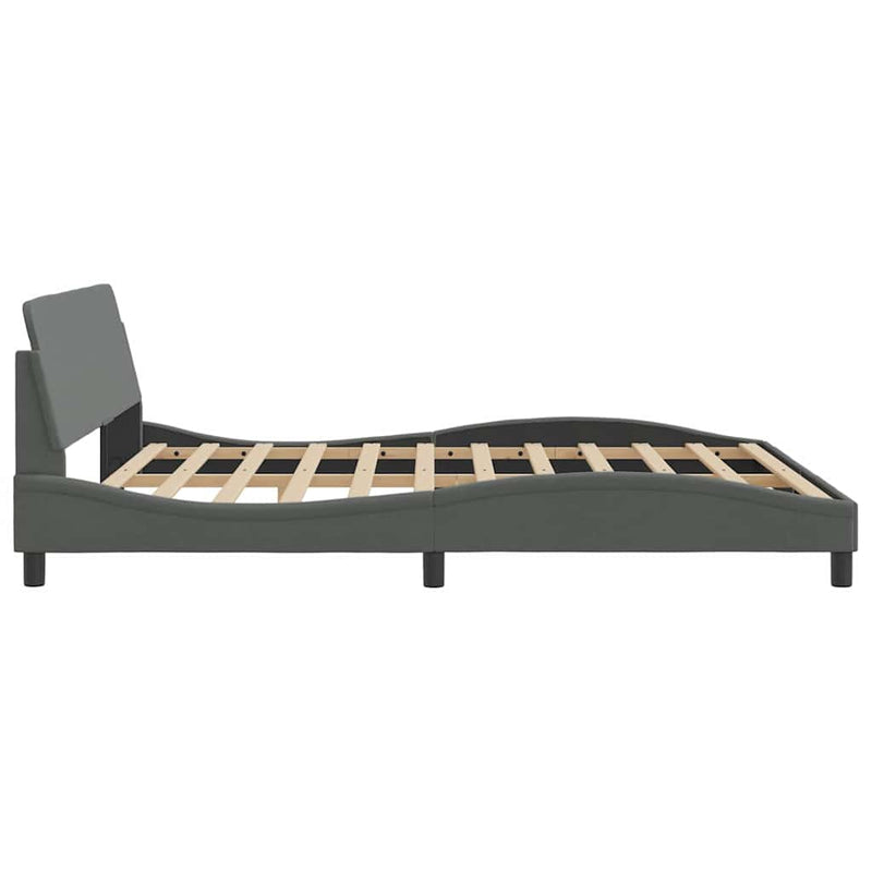 Cadru de pat Dover gri închis, 180x200 cm, material textil