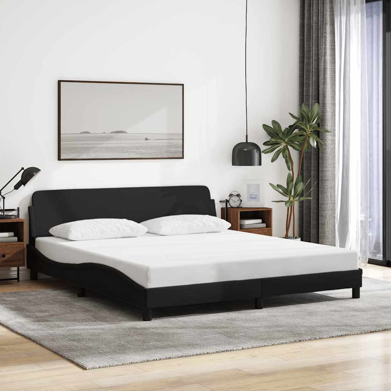 Cadru de pat Dover negru, 180x200 cm, material textil
