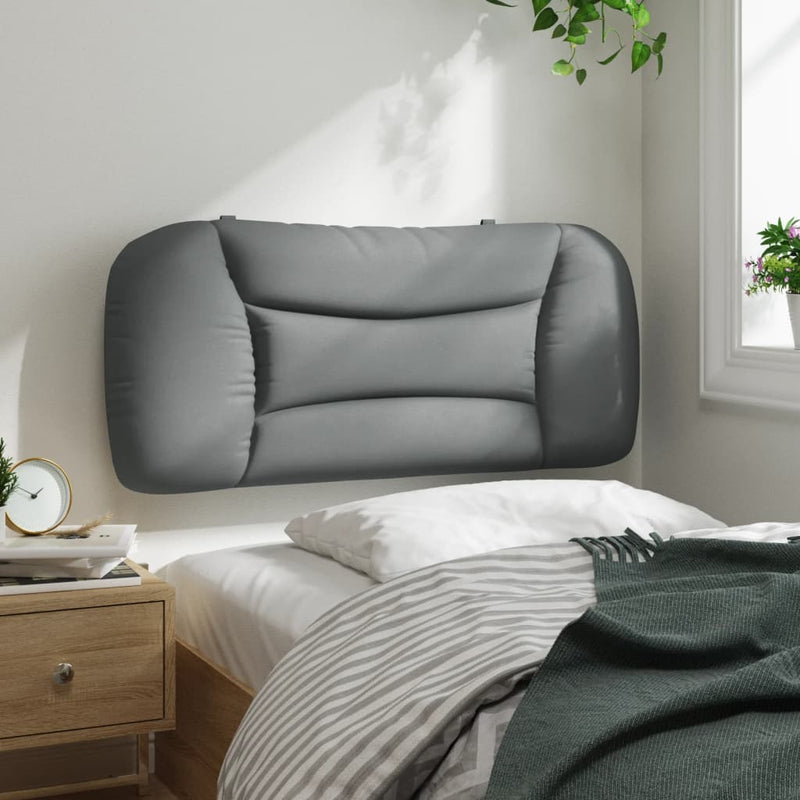 Pernă tăblie de pat, Hvar, gri deschis, 80 cm, material textil