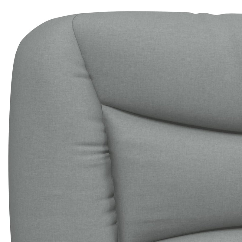 Pernă tăblie de pat, Hvar, gri deschis, 80 cm, material textil
