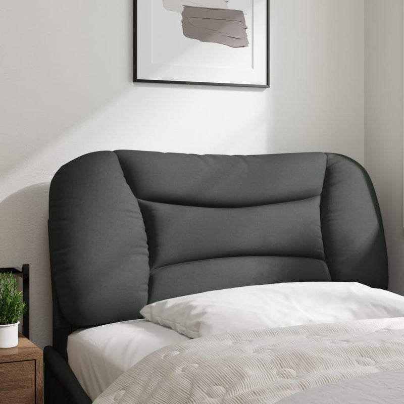 Pernă pentru tăblie de pat, Hvar, gri închis, 80 cm, material textil