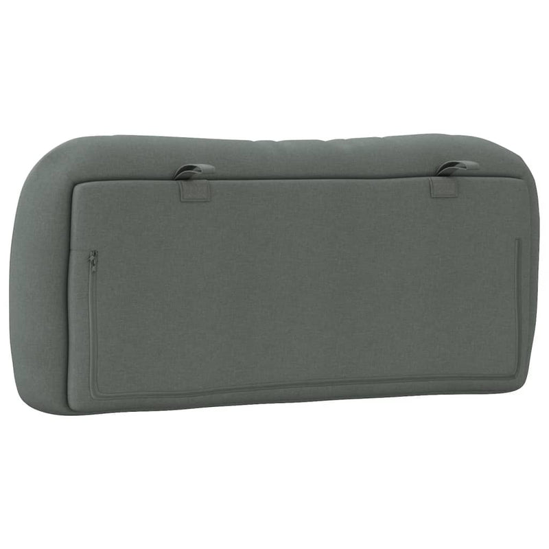 Pernă pentru tăblie de pat, Hvar, gri închis, 80 cm, material textil