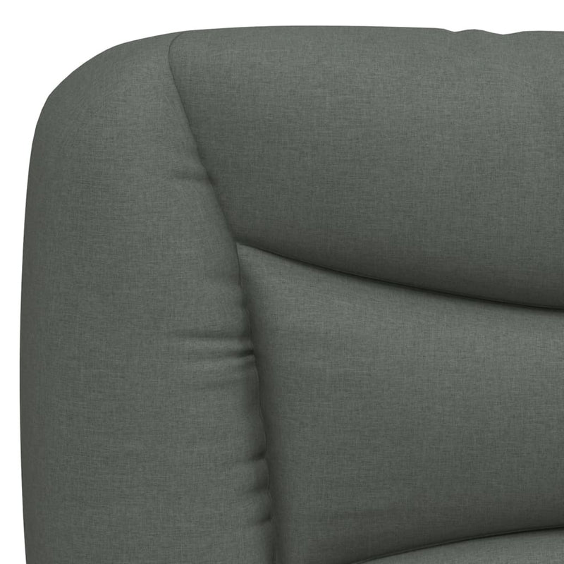 Pernă pentru tăblie de pat, Hvar, gri închis, 80 cm, material textil