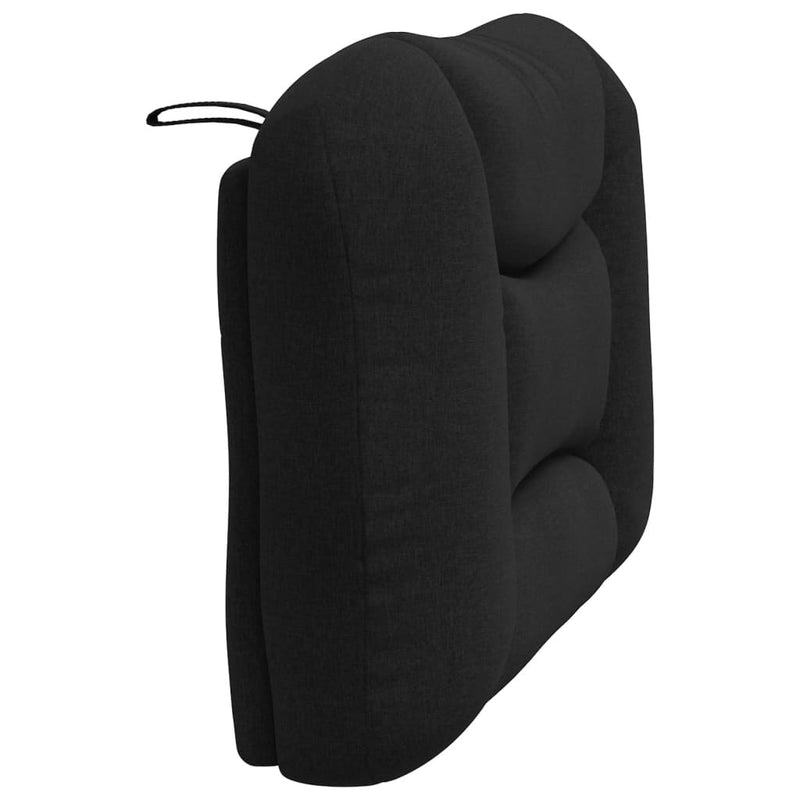 Pernă pentru tăblie de pat, Hvar, negru, 80 cm, material textil