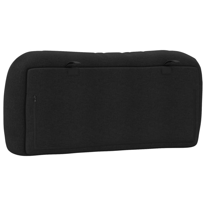 Pernă pentru tăblie de pat, Hvar, negru, 80 cm, material textil
