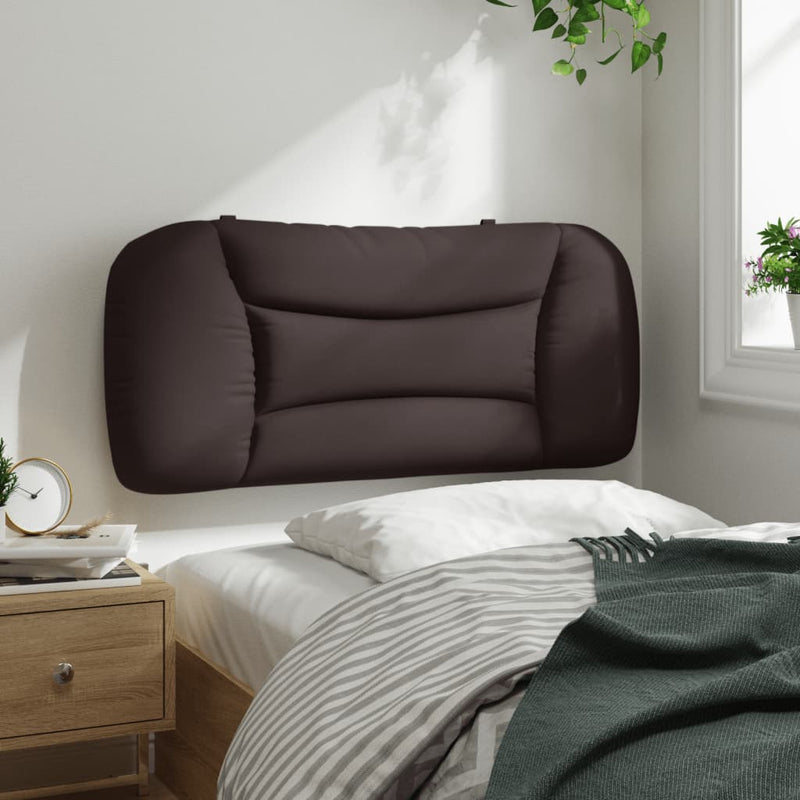 Pernă pentru tăblie de pat Hvar maro închis, 80 cm, material textil