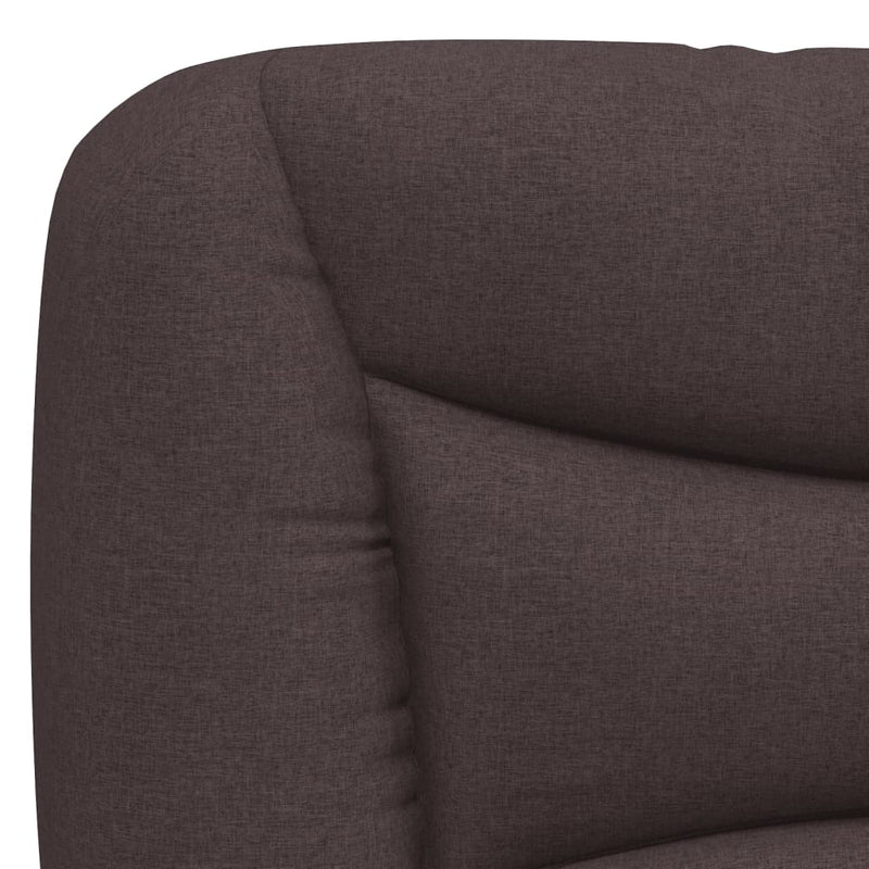 Pernă pentru tăblie de pat Hvar maro închis, 80 cm, material textil