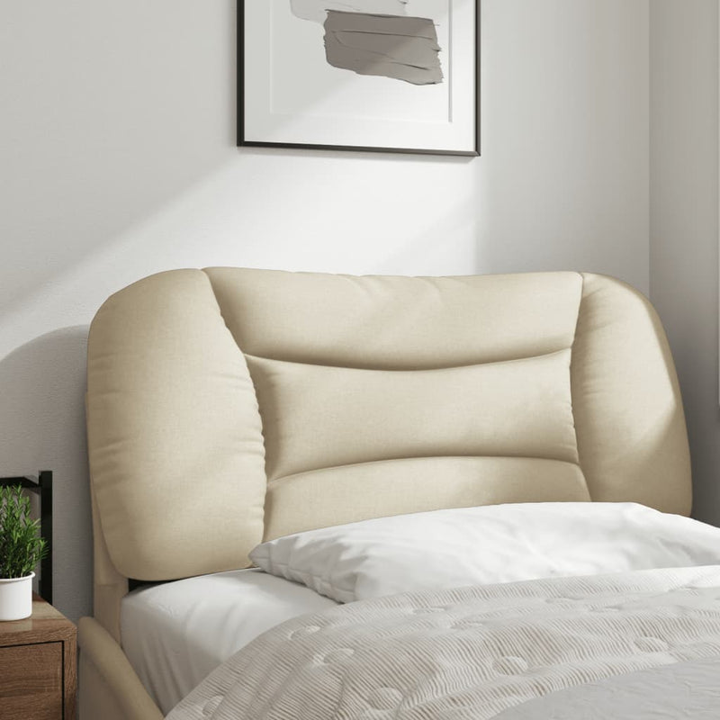 Pernă pentru tăblie de pat, Hvar, crem, 80 cm, material textil