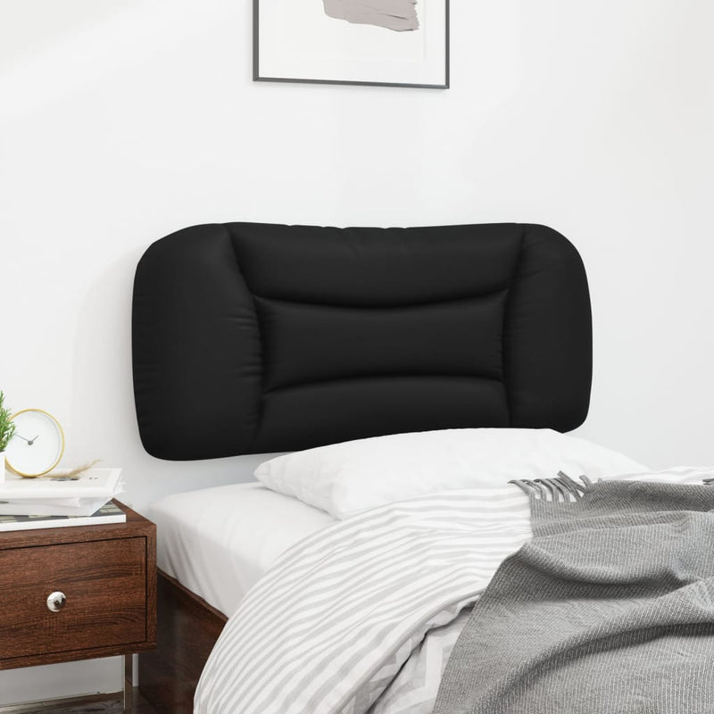 Pernă pentru tăblie pat, Hvar, negru, 80 cm, piele artificială