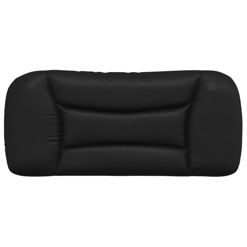 Pernă pentru tăblie pat, Hvar, negru, 80 cm, piele artificială