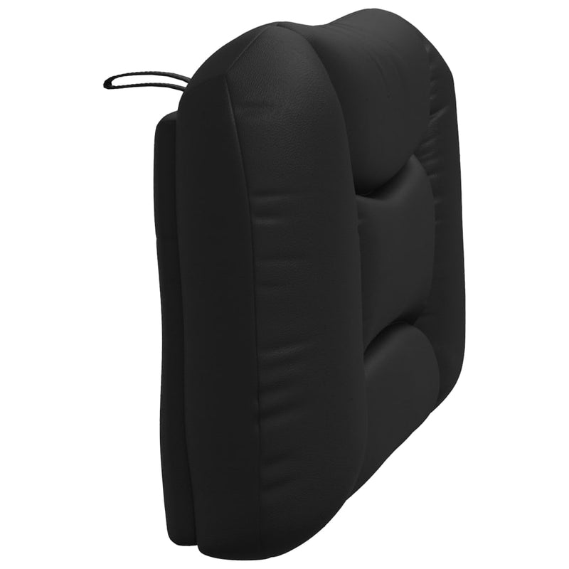 Pernă pentru tăblie pat, Hvar, negru, 80 cm, piele artificială